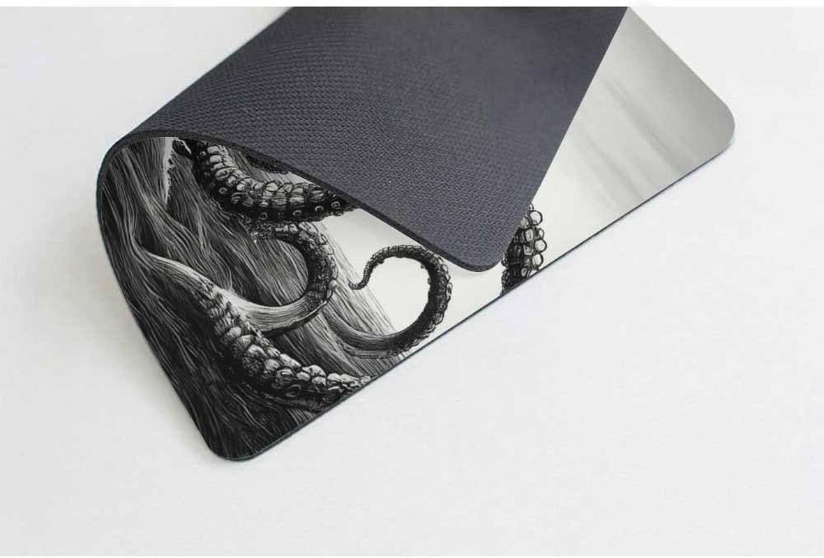 Kraken Mouse Pad Sail Boat Waves and Octopus Non-Slip Rubber Mouse Pad Gaming Mouse Pad